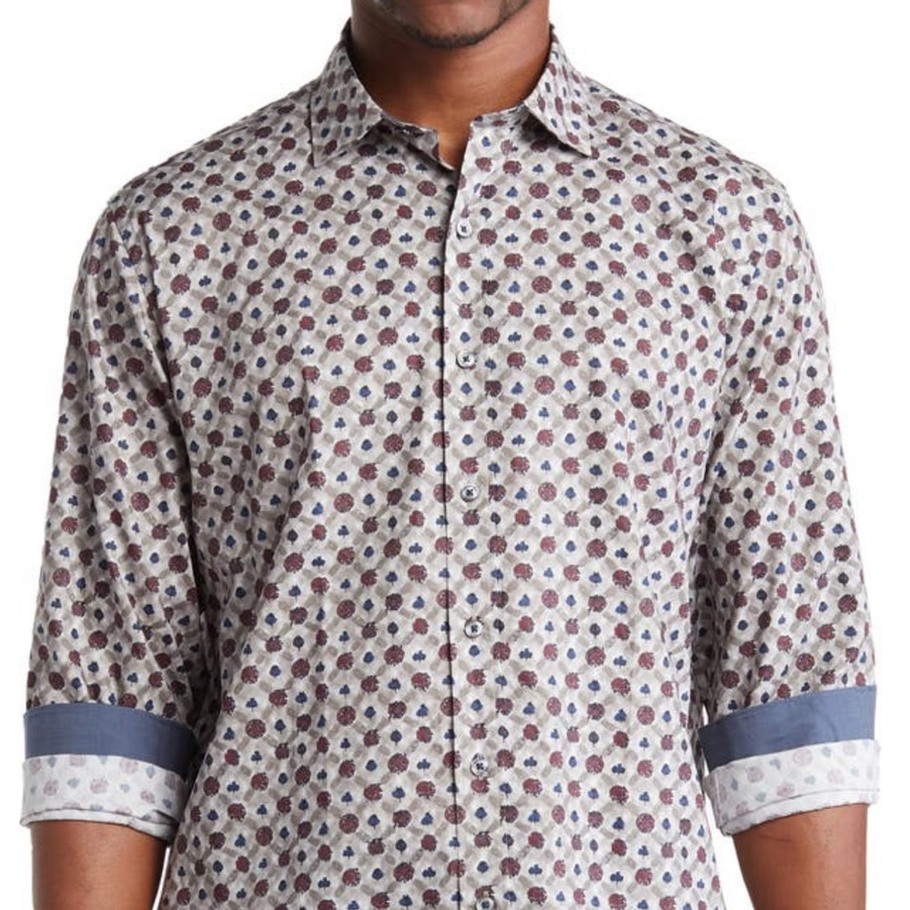 Bugatchi Abstract Print Button-Up Shirt - image 1